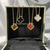 Necklace · Gold Series: Tiger's Eye Four-Leaf Clover / White Mother-of-Pearl Four-Leaf Clover / Red Carnelian Four-Leaf Clover / Black Onyx Four-Leaf Clover