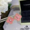 692fc34499f2d84055c88623 New Arrival V Gold High Version Rhodonite VCA Clover Stud Earrings