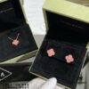 692fc35399f2d84055c88638 New Arrival V Gold High Version Rhodonite VCA Clover Stud Earrings