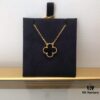 Medium Clover Necklace Collection - Diamond-Paved Top-Quality Sterling Silver 18K Gold Plated