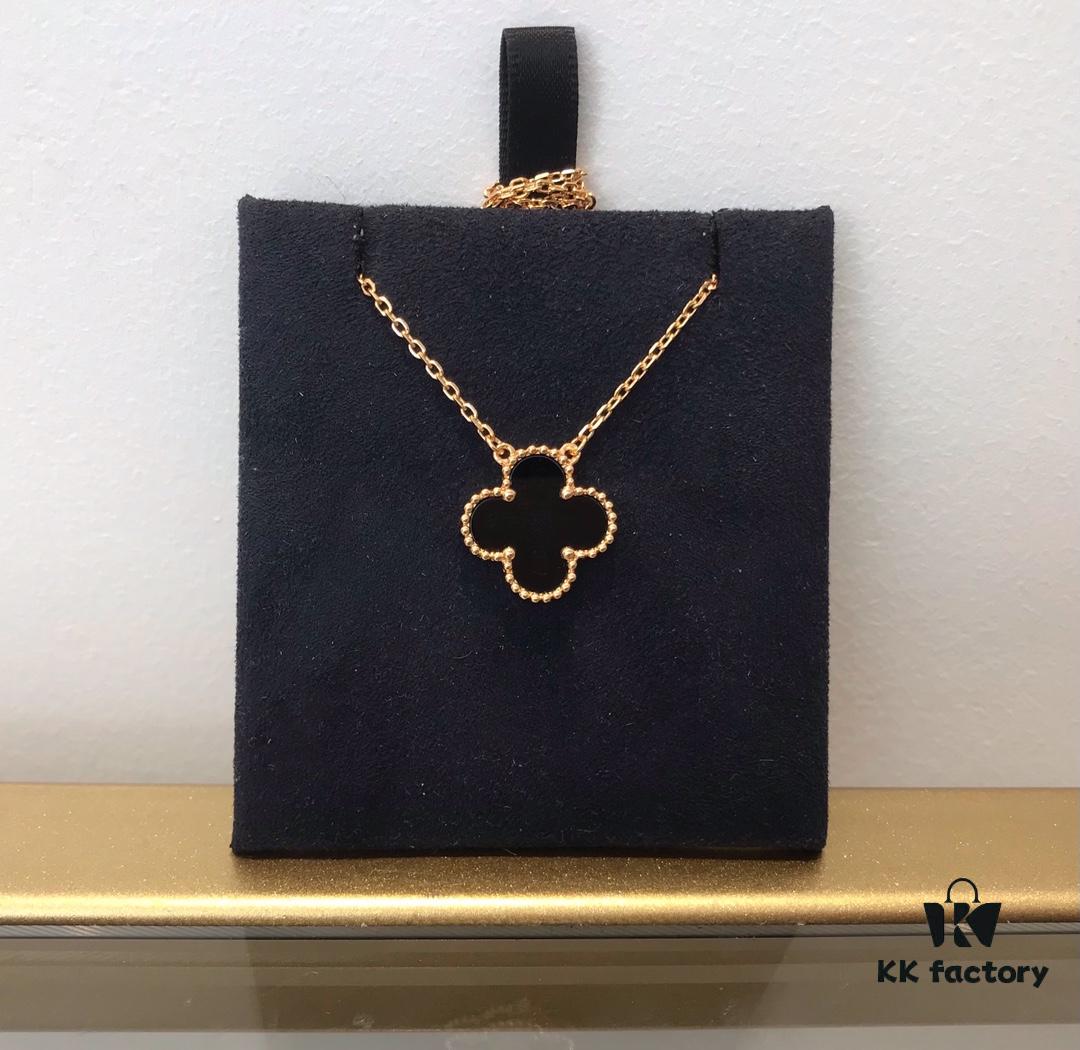 Medium Clover Necklace Collection - Diamond-Paved Top-Quality Sterling Silver 18K Gold Plated