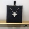 Medium Clover Necklace Collection - Diamond-Paved Top-Quality Sterling Silver 18K Gold Plated