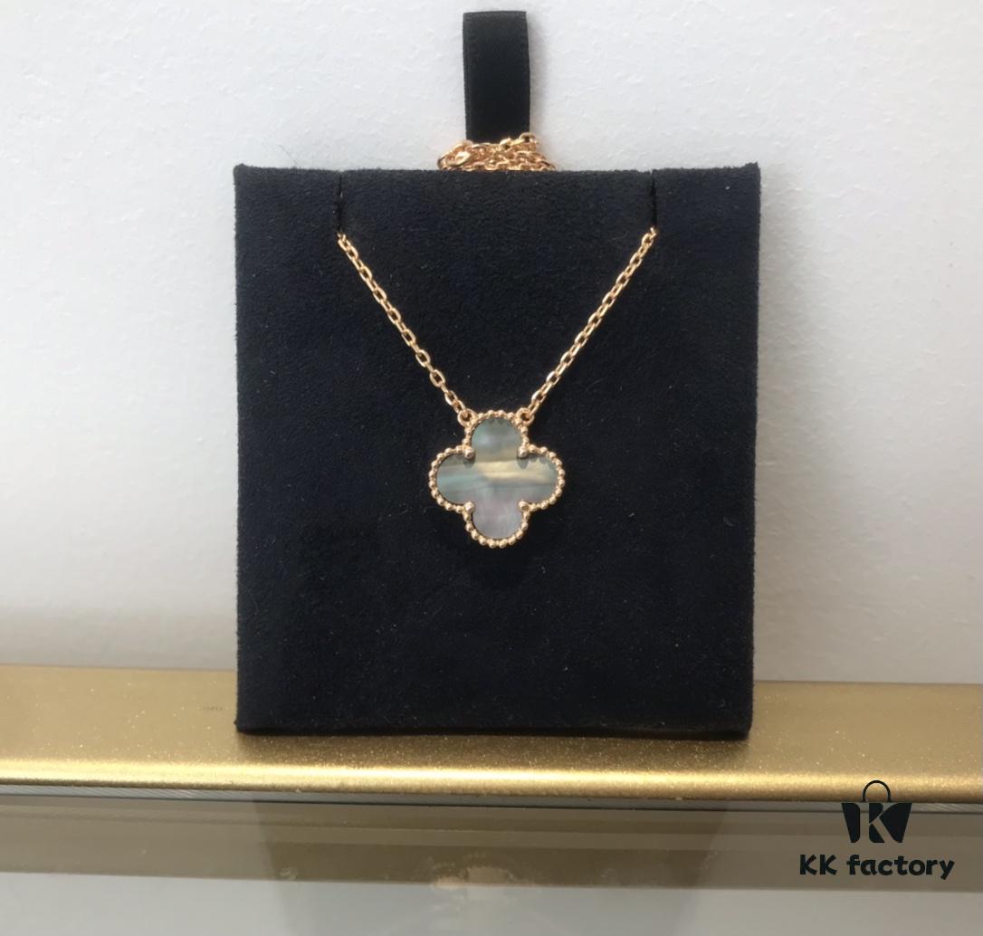 692fc36d99f2d84055c8865f Medium Four-Leaf Clover Necklace Collection - Diamond-Paved Top-Quality Sterling Silver 18K Gold Plated