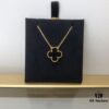 692fc37099f2d84055c88665 Medium Four-Leaf Clover Necklace Collection - Diamond-Paved Top-Quality Sterling Silver 18K Gold Plated