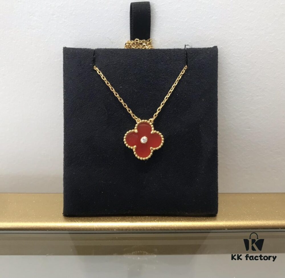 692fc37299f2d84055c88667 Medium Four-Leaf Clover Necklace Collection - Diamond-Paved Top-Quality Sterling Silver 18K Gold Plated