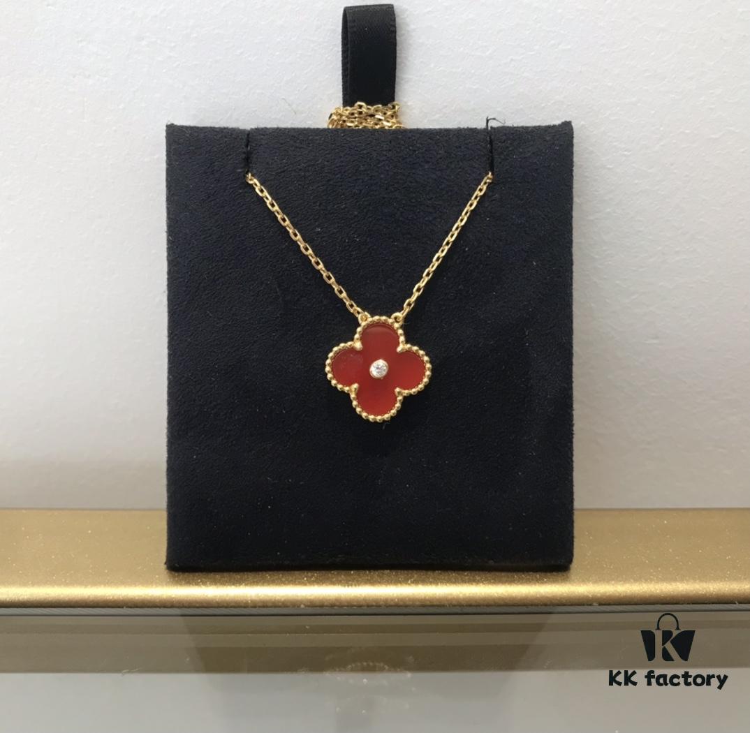 692fc37299f2d84055c88667 Medium Four-Leaf Clover Necklace Collection - Diamond-Paved Top-Quality Sterling Silver 18K Gold Plated
