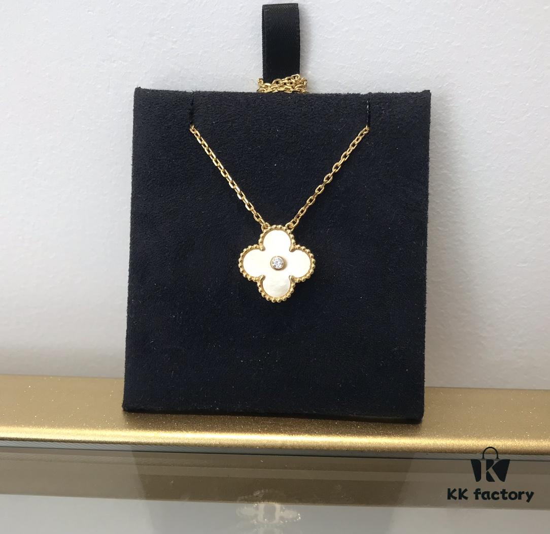 692fc37299f2d84055c88669 Medium Four-Leaf Clover Necklace Collection - Diamond-Paved Top-Quality Sterling Silver 18K Gold Plated