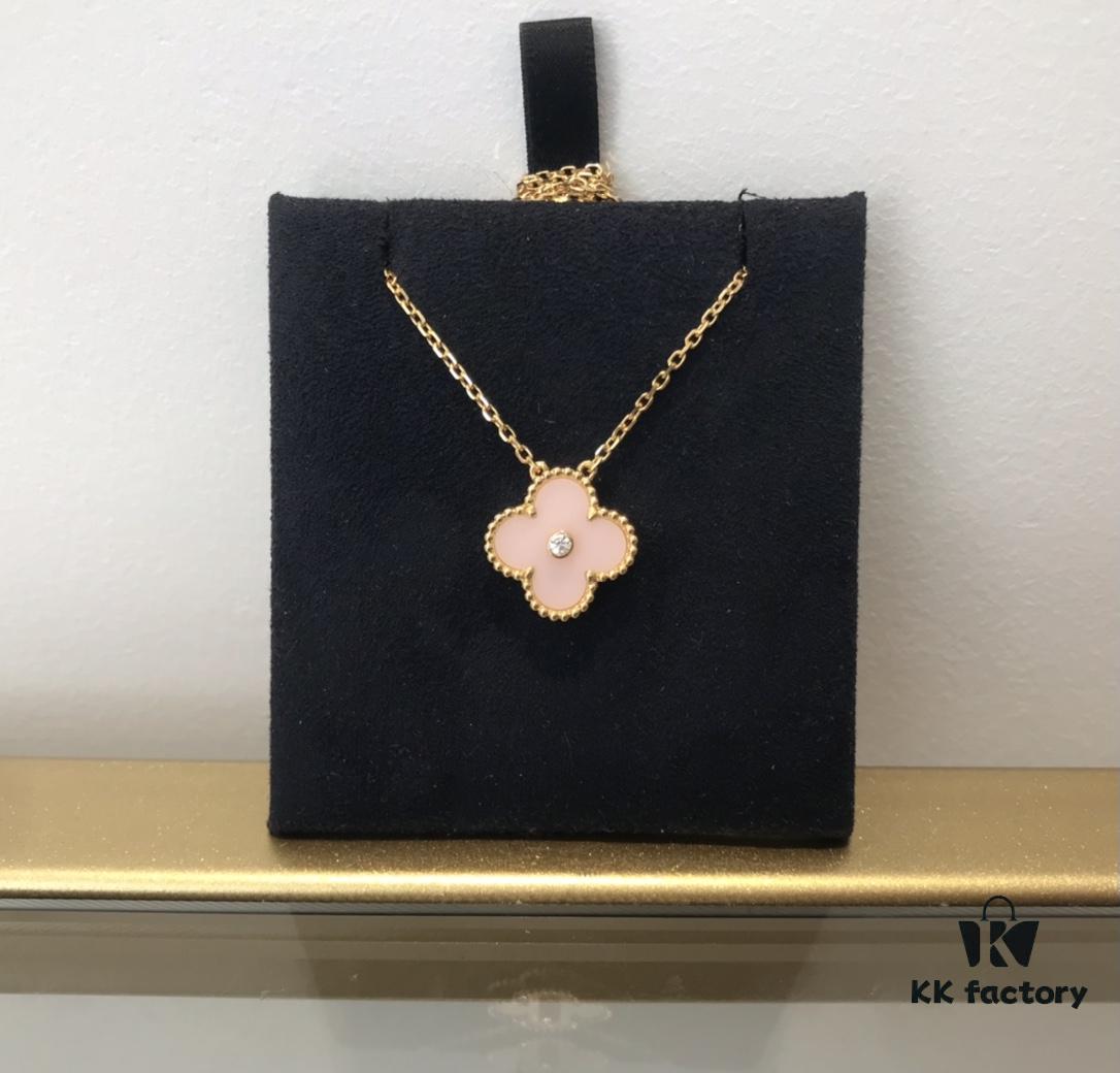 692fc37499f2d84055c8866d Medium Four-Leaf Clover Necklace Collection - Diamond-Paved Top-Quality Sterling Silver 18K Gold Plated