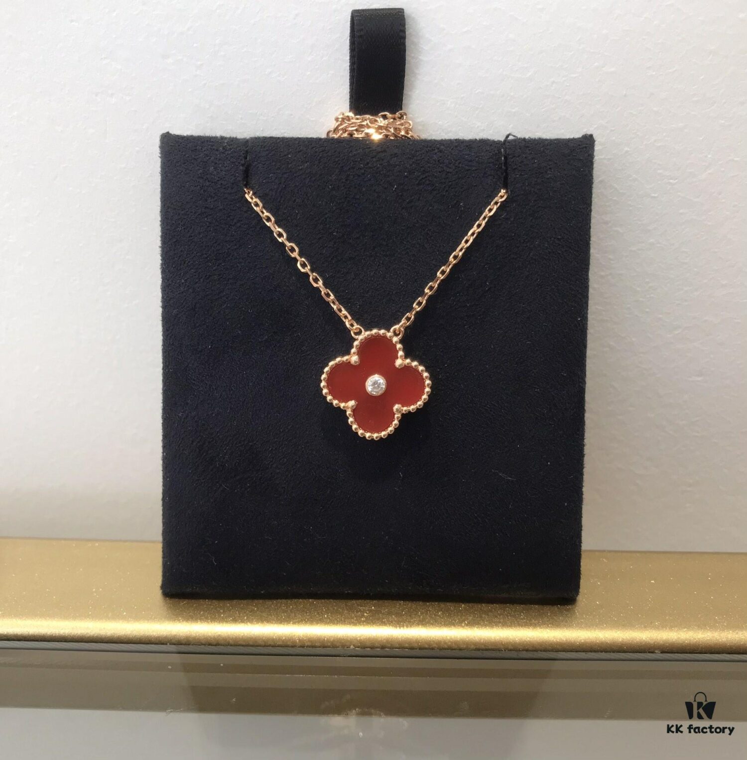 692fc37999f2d84055c88675 Medium Four-Leaf Clover Necklace Collection - Diamond-Paved Top-Quality Sterling Silver 18K Gold Plated