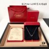 692fc37a99f2d84055c88679 Custom Crafted ZP Jewelry, Real Gold and Diamonds, Cartier Love Series Necklace in Premium Silver Version with Packaging