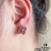 692fc38199f2d84055c88681 New Arrival V Gold High Version Rhodonite VCA Clover Stud Earrings