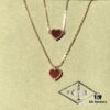692fc38499f2d84055c88686 Rose Gold Combo: Red Carnelian Heart Bracelet and Necklace