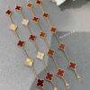Medium-sized four-leaf clover is only available in the five-flower bracelet — single flower design has never been offered; single flower style belongs to the mini size