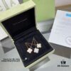 692fc39c99f2d84055c886a7 Chunky Chain with CNC-Cut Clasp, V Gold Plated with Imitation Gold, Vca Clover Necklace Featuring White Mother-of-Pearl, Red Agate, and Black Agate