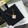 Chunky Chain with CNC Buckle, V Gold Plated Mi Gold, VCA Clover Natural Pink Shell Necklace