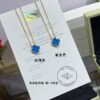 692fc3a899f2d84055c886b5 Chunky Chain with CNC Buckle, V Gold Plated Mi Gold, Vca Clover with Premium Blue Agate Necklace