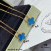 692fc3a999f2d84055c886b6 Chunky Chain with CNC Buckle, V Gold Plated Mi Gold, Vca Clover with Premium Blue Agate Necklace