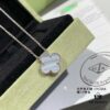 692fc3b299f2d84055c886bf Chunky Chain with CNC-Cut Clasp, V-Plated Gold Finish, Natural Amethyst Chalcedony Four-Leaf Clover Necklace, High-Precision Craftsmanship