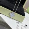 692fc3b499f2d84055c886c2 Chunky Chain with CNC-Cut Clasp, V-Plated Gold Finish, Natural Amethyst Chalcedony Four-Leaf Clover Necklace, High-Precision Craftsmanship