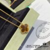 692fc3bb99f2d84055c886cc Authentic CNC Buckle V Gold Plated Mimi Gold Thick Chain High-End Craftsmanship Vca Natural Yellow Tiger's Eye Four-Leaf Clover Necklace