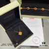 692fc3c099f2d84055c886d6 Authentic CNC Buckle V Gold Plated Mimi Gold Thick Chain High-End Craftsmanship Vca Natural Yellow Tiger's Eye Four-Leaf Clover Necklace