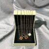 Necklace · Gold Series: Tiger's Eye Four-Leaf Clover / White Mother-of-Pearl Four-Leaf Clover / Red Carnelian Four-Leaf Clover / Black Onyx Four-Leaf Clover