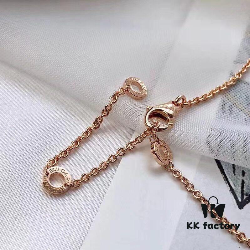 692fc3c999f2d84055c886e8 Classic Bestseller Bvlgari B.Zero1 Series Rose Gold and White Ceramic Necklace