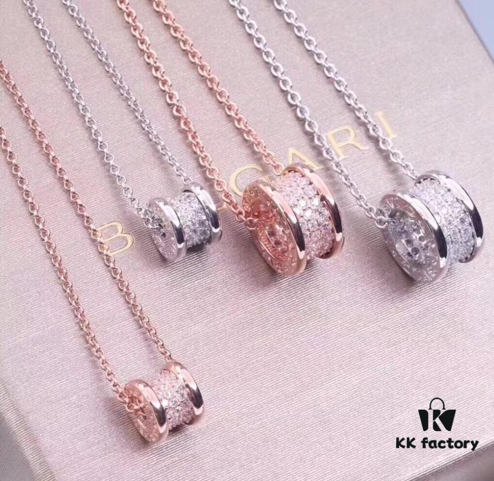 692fc3c999f2d84055c886e9 BVLGARI Serpenti Full Diamond Necklace, 925 Sterling Silver with 18K Gold Plating, Adjustable Luxury Pendant Inspired by Counterpart
