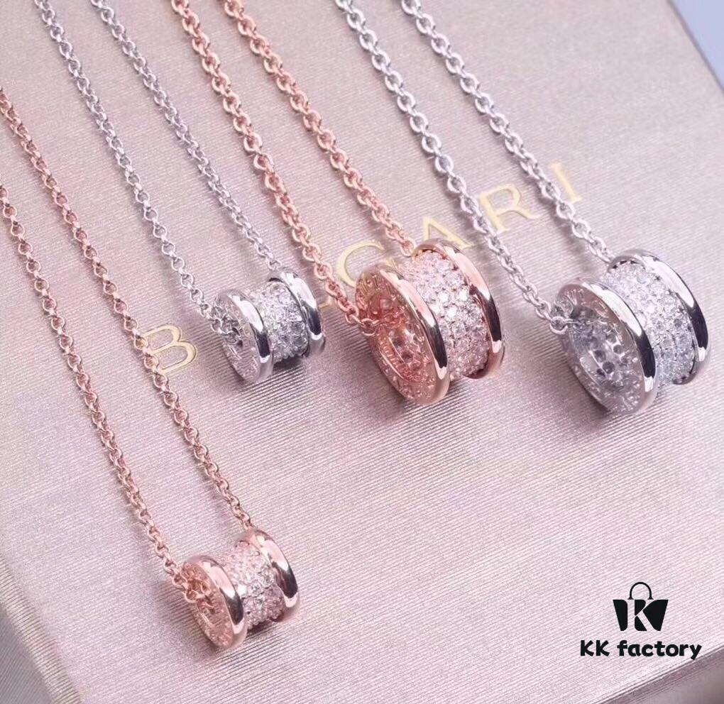692fc3c999f2d84055c886e9 BVLGARI Serpenti Full Diamond Necklace, 925 Sterling Silver with 18K Gold Plating, Adjustable Luxury Pendant Inspired by Counterpart