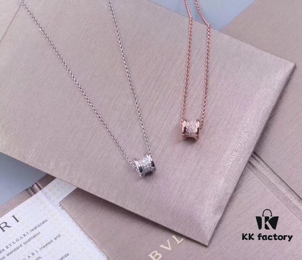 692fc3ca99f2d84055c886ea BVLGARI Serpenti Full Diamond Necklace, 925 Sterling Silver with 18K Gold Plating, Adjustable Luxury Pendant Inspired by Counterpart