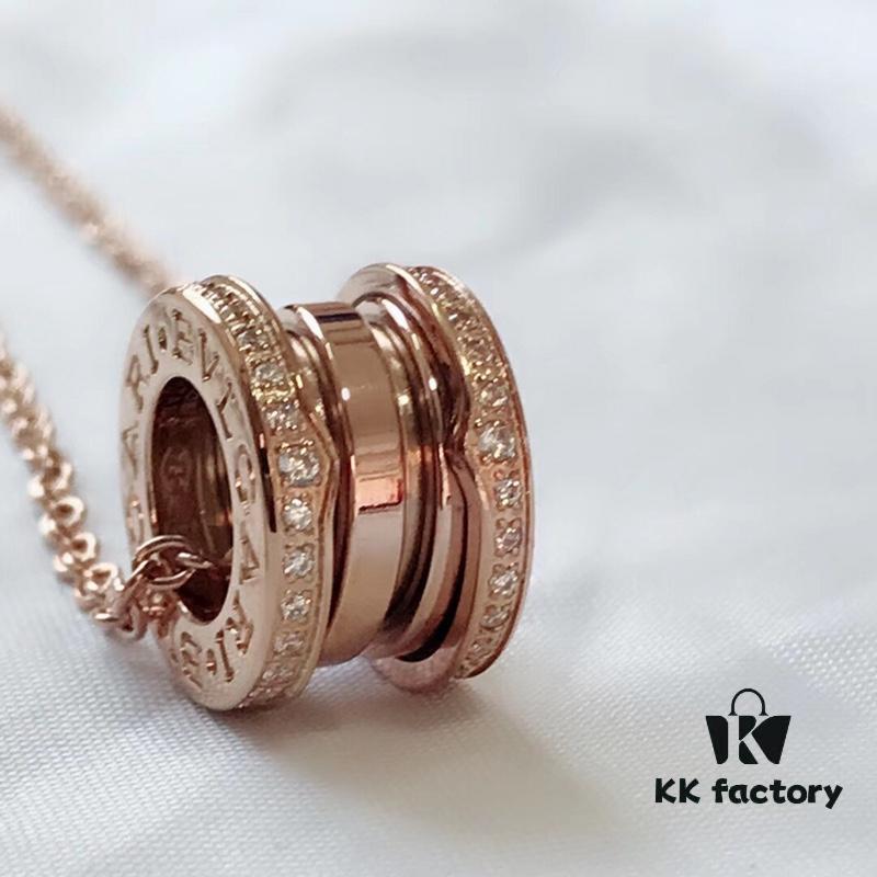 692fc3dc99f2d84055c88711 BVLGARI Bvlgari Spring Necklace with and without Diamonds CNC Precision Carved High Version 1:1 Craftsmanship Available in White Gold and Rose Gold