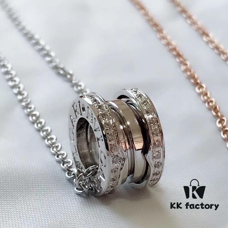 692fc3dd99f2d84055c88712 BVLGARI Bvlgari Spring Necklace with and without Diamonds CNC Precision Carved High Version 1:1 Craftsmanship Available in White Gold and Rose Gold