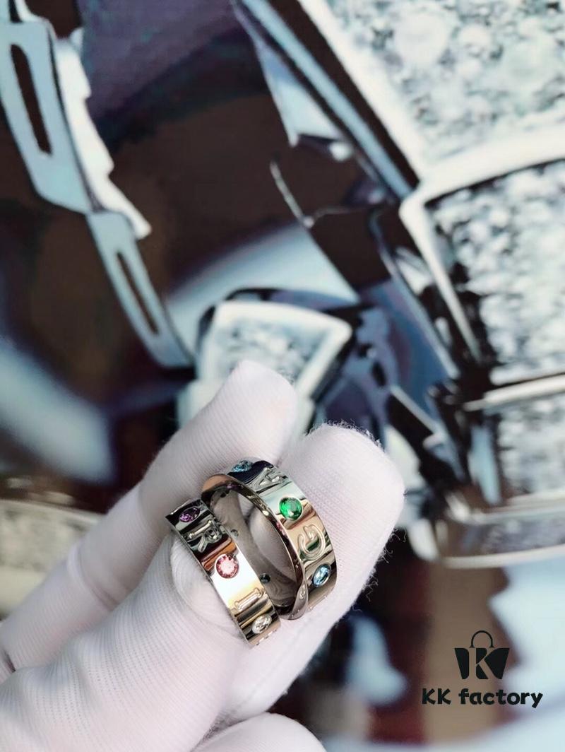 Bvlgari Amethyst and Pink Green Crystal and Blue Tourmaline Ring, High Version