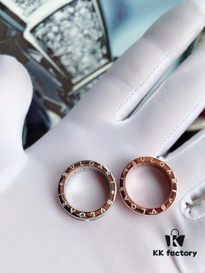 692fc3e699f2d84055c88726 BVLGARI New CNC-Paved Diamond Carved Ring in White and Rose Gold