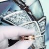 692fc3e899f2d84055c8872a BVLGARI New CNC-Paved Diamond Carved Ring in White and Rose Gold