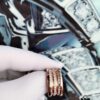 692fc3ec99f2d84055c8872f BVLGARI New Three-Ring Wide CNC Inlaid Diamond-Cut Ring in White and Rose Gold, Black Ceramic Inlay