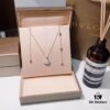 692fc3fc99f2d84055c8874d Bv Bulgari Diva Series Fan-shaped Full Diamond Platinum High-end Customized Imported S925 Sterling Silver 5A Super Sparkling Zircon Necklace with Original Bulgari Chain