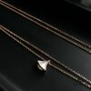 692fc40399f2d84055c88757 Top-Tier Custom Bvlgari Diva Series Fan-Shaped Set - White Mother of Pearl Dress Necklace and Bracelet, 18K Rose/White Gold Plated High-End Design