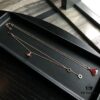 692fc40899f2d84055c88761 BVLGARI Bulgari Diva Series Skirt Dress Necklace and Bracelet Set - High-End Custom Red Carnelian Fan Collection, 18K Rose Gold/White Gold Plated Premium Alloy with Sparkling Faux Diamonds