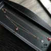692fc40899f2d84055c88762 BVLGARI Bulgari Diva Series Skirt Dress Necklace and Bracelet Set - High-End Custom Red Carnelian Fan Collection, 18K Rose Gold/White Gold Plated Premium Alloy with Sparkling Faux Diamonds