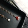 692fc40899f2d84055c88763 BVLGARI Bulgari Diva Series Skirt Dress Necklace and Bracelet Set - High-End Custom Red Carnelian Fan Collection, 18K Rose Gold/White Gold Plated Premium Alloy with Sparkling Faux Diamonds