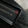 692fc40b99f2d84055c88764 BVLGARI Bulgari Diva Series Skirt Dress Necklace and Bracelet Set - High-End Custom Red Carnelian Fan Collection, 18K Rose Gold/White Gold Plated Premium Alloy with Sparkling Faux Diamonds