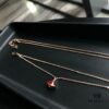 692fc40b99f2d84055c88768 BVLGARI Bulgari Diva Series Skirt Dress Necklace and Bracelet Set - High-End Custom Red Carnelian Fan Collection, 18K Rose Gold/White Gold Plated Premium Alloy with Sparkling Faux Diamonds