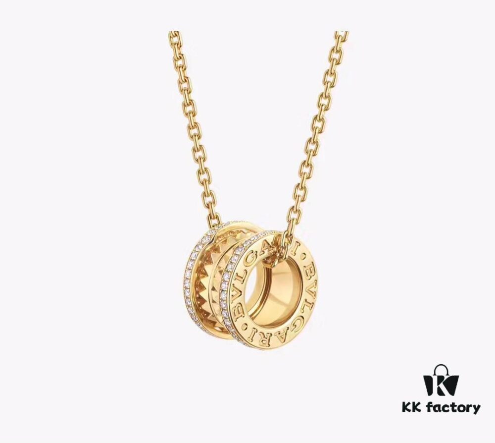 692fc40e99f2d84055c8876b Bvlgari New B.ZERO1 ROCK Series Diamond-Edge Necklace