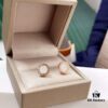 Bvlgari Bulgari Round Disc Stud Earrings, Classic Unisex Design, Same Style as Jing Boran