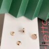 Bvlgari Bulgari Round Disc Stud Earrings, Classic Unisex Design, Same Style as Jing Boran