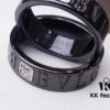 692fc42399f2d84055c88789 BVLGARI Bulgari Couple's Black Ceramic Ring with 925 Silver Setting and Simulated Diamonds