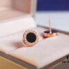 Bvlgari Bulgari Coin Stud Earrings, Timeless Classic Unisex Design, Same Style as Jing Boran