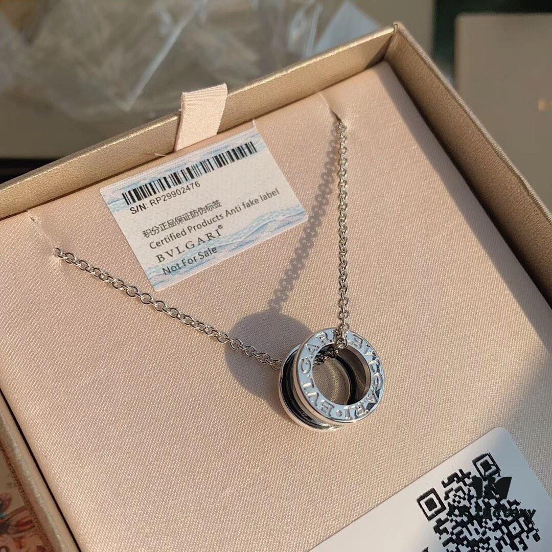 692fc43199f2d84055c887a0 BVLGARI B.zero1 Black Ceramic Charity Pendant Necklace in 925 Sterling Silver Unisex Jewelry