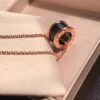 692fc44d99f2d84055c887dd Bulgari B.Zero1 Series Black Ceramic Necklace in 925 Silver with 18K Rose Gold Plating